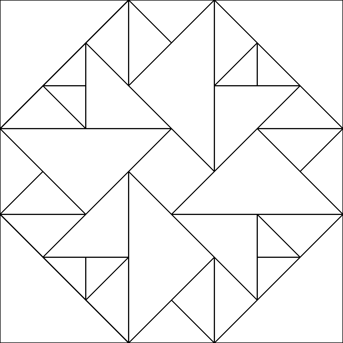 Pattern 116, Double Aster barn quilt pattern thumbnail